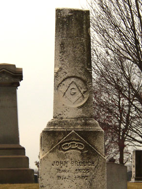 Monument maçonnique : John Brouch, 1905