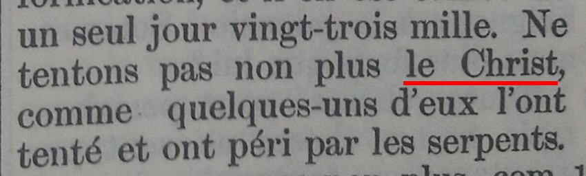 1 Cor 10:9 Darby closer