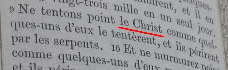 1 Cor 10:9 NT JBG closer