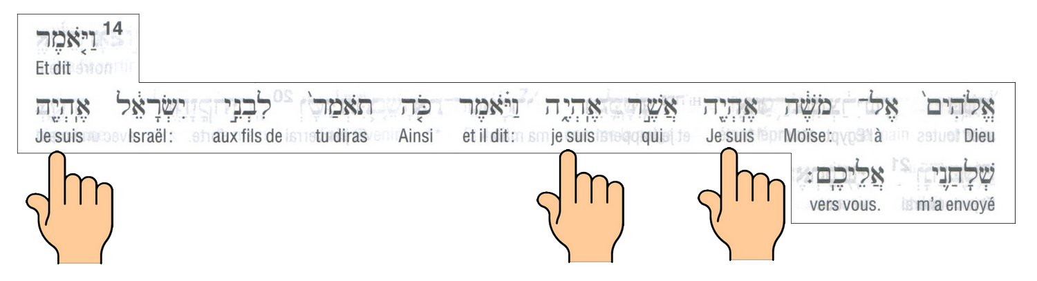 AT interlinéaire Exode 3:14