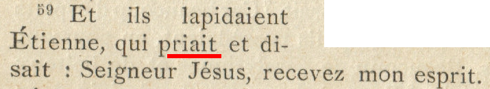 NT Fillion 1902 – Actes 7:59 détail