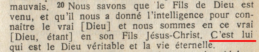 Père Buzy 1949 1 Jean 5:20 (détail)