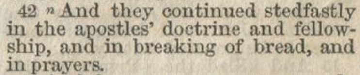 Oxford 1848 – Actes 2:42 détail