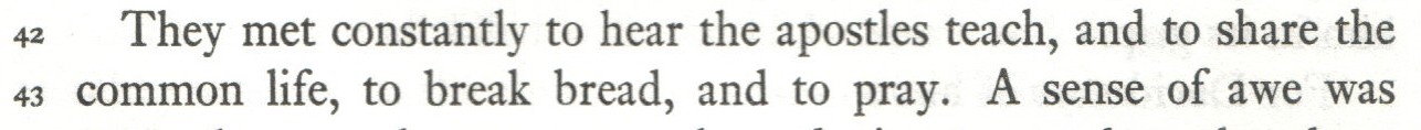 Oxford/Cambridge 1961 – Actes 2:42 détail