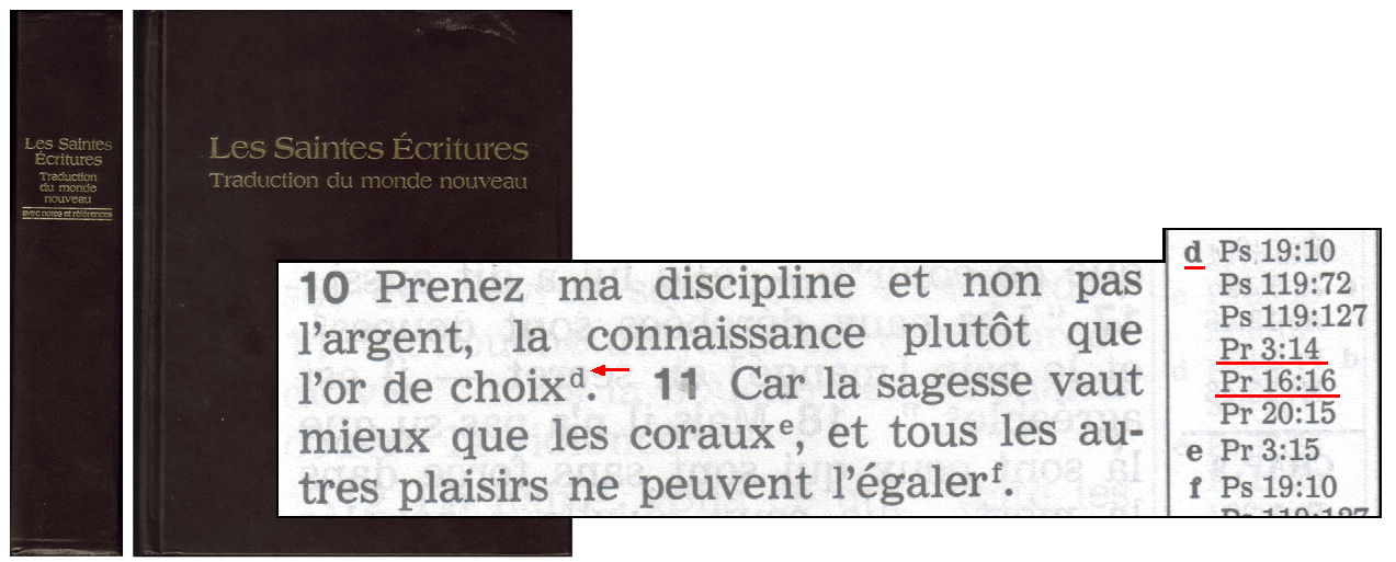 Proverbes 8:10 - renvois