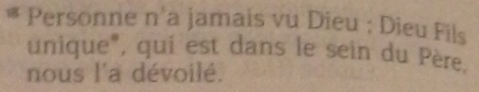 TOB Jean 1:18 closer