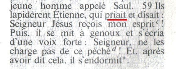 Colombe – Actes 7:59 détail